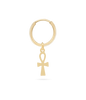 Gold Cross Huggie Earring