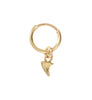 Gold Shark Tooth Huggie Earring