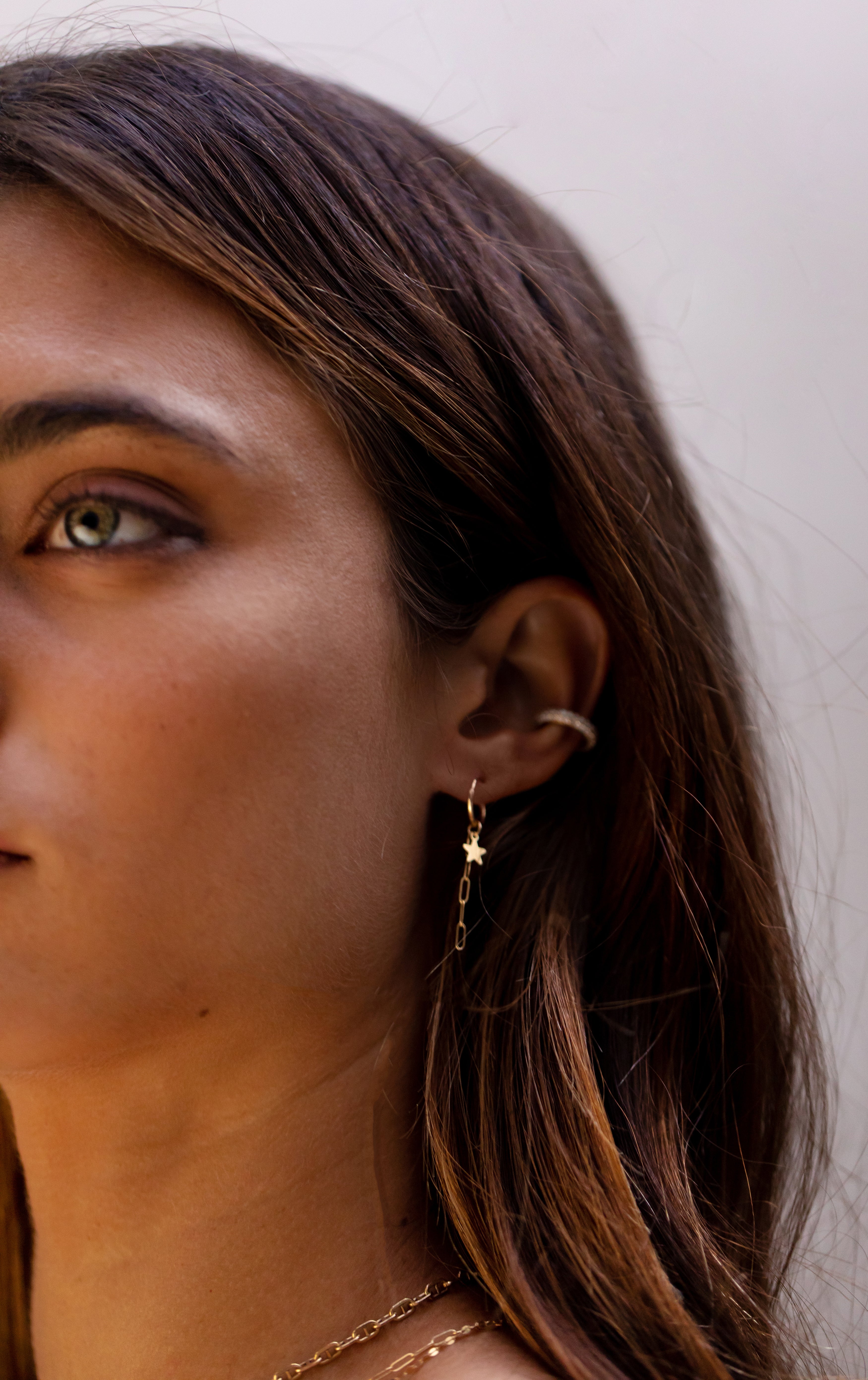 Gold Star Huggie Earring